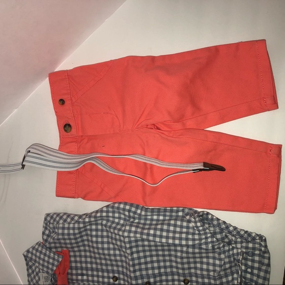 Boy’s size 6M, just one you Made by Carter’s, onesie w/ pants, tie & suspenders - Picture 2 of 10